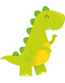 Stickers dinosaure vert garçon enfant