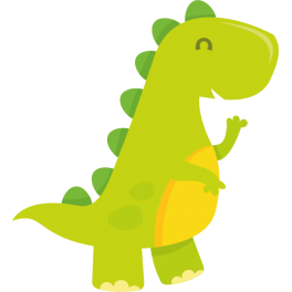 Stickers dinosaure vert garçon enfant