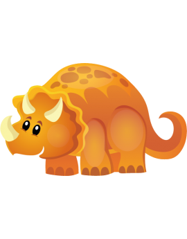Stickers dinosaure marron garçon enfant