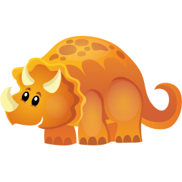 Stickers dinosaure marron garçon enfant
