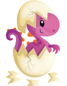 Stickers bébé dinosaure coquille d'œuf enfant 