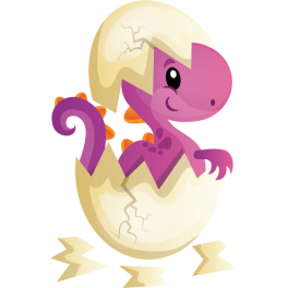 Stickers bébé dinosaure coquille d'œuf enfant 