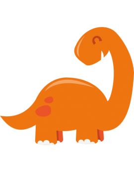 Stickers bébé dinosaure orange enfant 