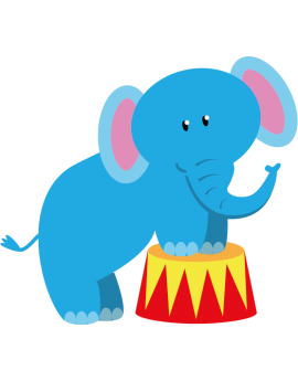 Stickers éléphant cirque enfant 