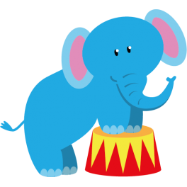 Stickers éléphant cirque enfant 