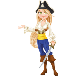 Stickers pirate femme ado