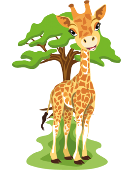 Stickers girage savane enfant