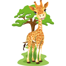 Stickers girage savane enfant