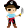 Stickers pirate enfant garçon sabre 