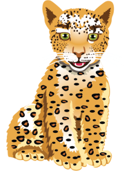 Stickers bébé léopard enfant 