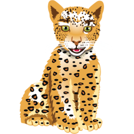Stickers bébé léopard enfant 
