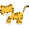 Stickers bébé tigre