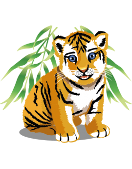 Stickers petit train animaux de la jungle