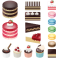 Stickers kit gateau cup cake macarons