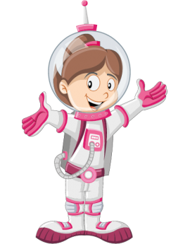 Stickers fille astronaute 