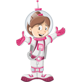 Stickers fille astronaute 