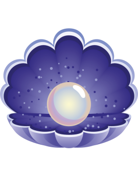 Stickers coquillage perle 