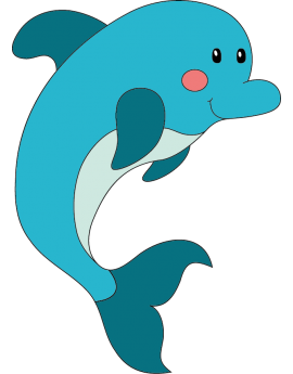 Stickers dauphin bleu