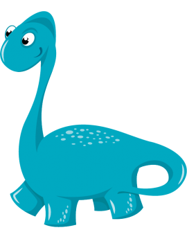 Stickers dinosaure bleu enfant
