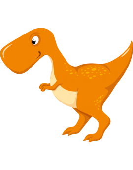 Stickers dinosaure orange