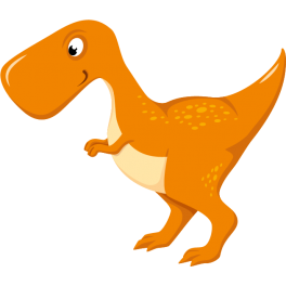 Stickers dinosaure orange