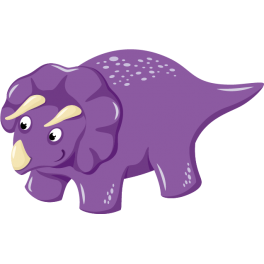 Stickers dinosaure violet