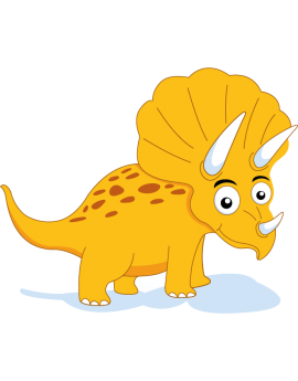 Stickers dinosaure ocre jaune