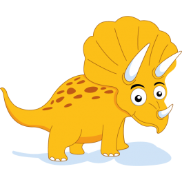Stickers dinosaure ocre jaune