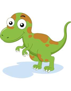 Stickers dinosaure vert et marron