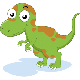 Stickers dinosaure vert et marron
