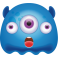  Stickers petit monstre bleue