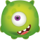 Stickers petit monstre vert