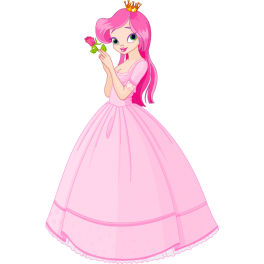  Stickers princesse robe rose