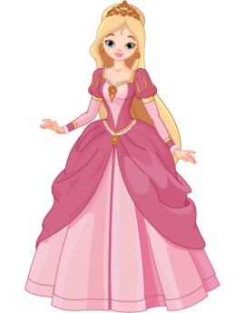  Stickers princesse robe rose