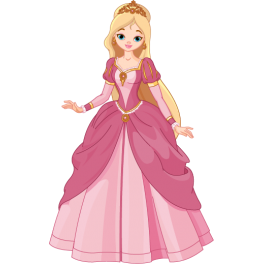  Stickers princesse robe rose