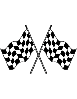 Stickers drapeau damier circuit 