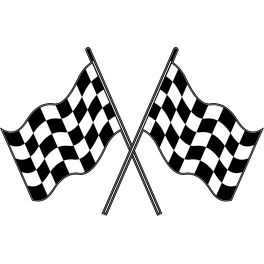 Stickers drapeau damier circuit 