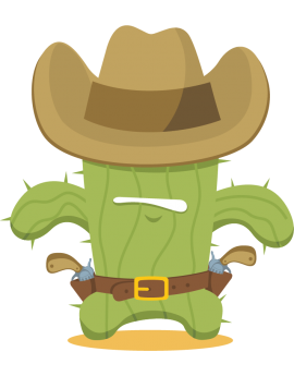 Stickers cactus cowboy 