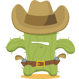 Stickers cactus cowboy 