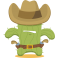 Stickers cactus cowboy 