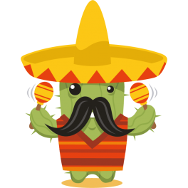 Stickers cactus mexicain maracasses