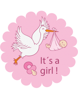 Stickers bébé it's a girl