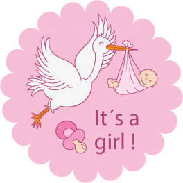 Stickers bébé it's a girl