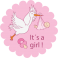 Stickers bébé it's a girl