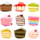Stickers kit part de gâteaux 