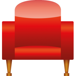 Stickers fauteuil rouge cinéma 