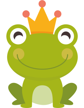 Stickers grenouille enfant couronne 