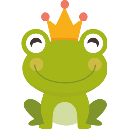 Stickers grenouille enfant couronne 