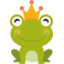 Stickers grenouille enfant couronne 