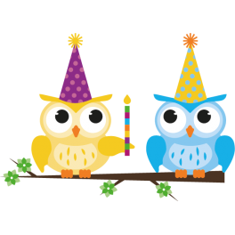 Stickers hibou anniversaire bougie enfant